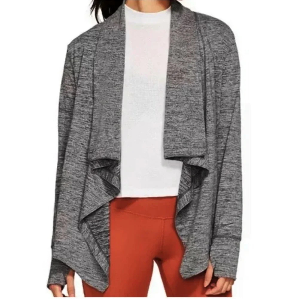 Nike Yoga Draped Gray Cardigan